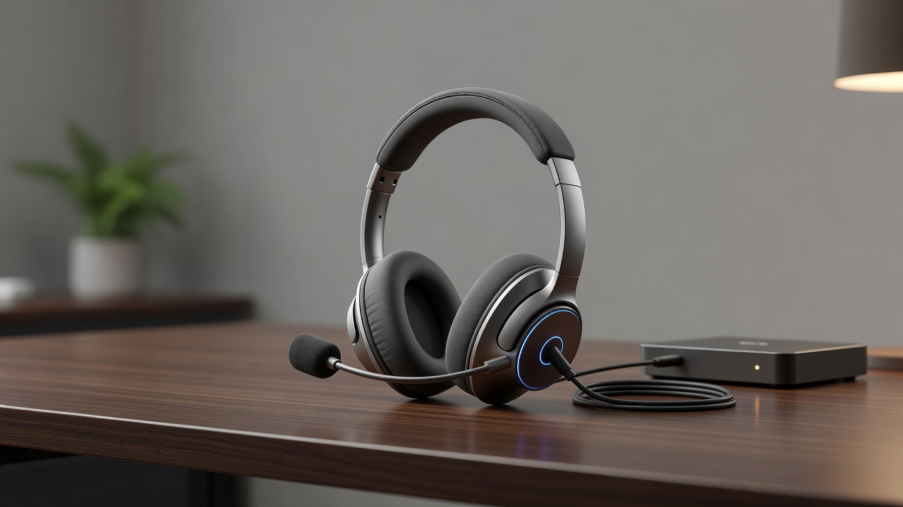 Krisp noise cancelling microphone headset setup